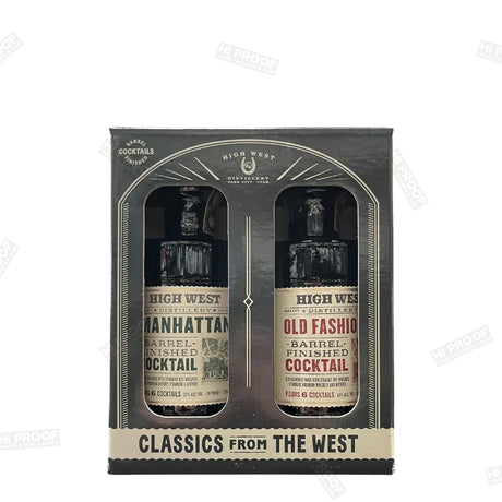 HIGH WEST CLASSICS FROM THE WEST BARRELED Cocktail Gift Set - Hi Proof - High West