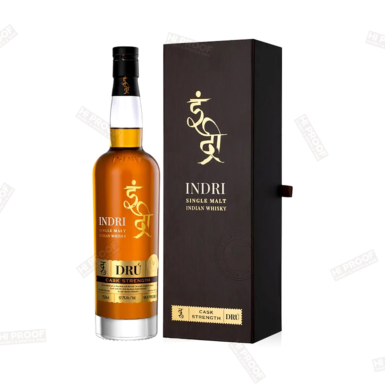 Indri DRU Cask Strength Indian Single Malt 57.2% – Hi Proof