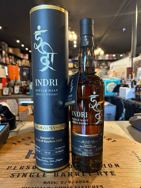 Indri Trini Agneya Single Malt Indian Whisky 92Proof 750 ML - Hi Proof - Indri