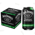 Jack Daniel's Tennessee Whiskey, Ginger Ale Cocktail - 4pk/355ml Cans - Hi Proof - Jack Daniel's