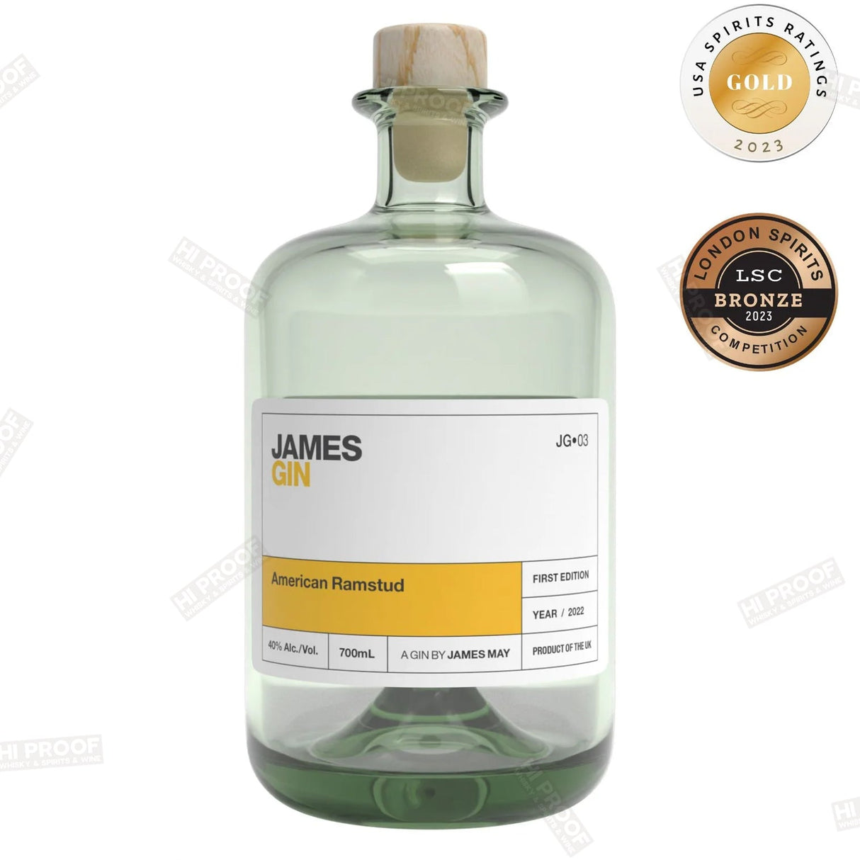 James Gin 'American Ramstub' 80 Proof 700ml - Hi Proof - James Gin