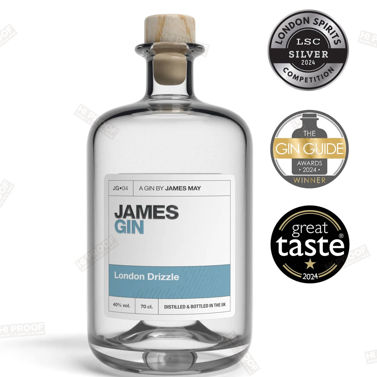 James Gin London Drizzle 80Proof 700ml - Hi Proof - James Gin