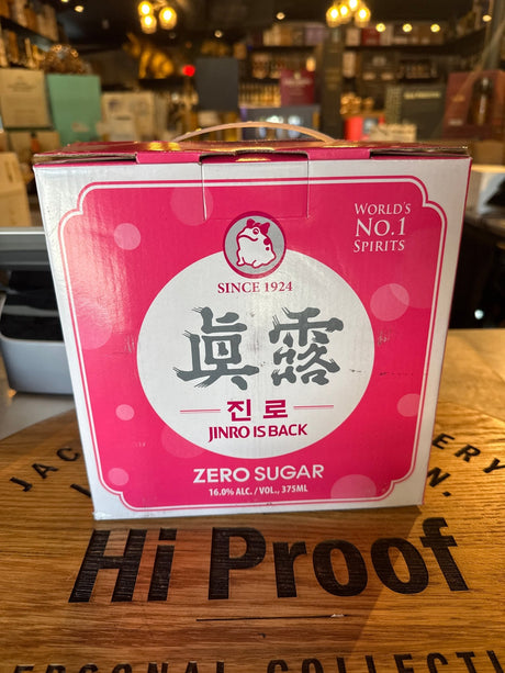 JINRO IS BACK ZERO SUGAR 375ml (6Pack) 진로 이즈 백 제로 슈거 6팩 - Hi Proof - Jinro