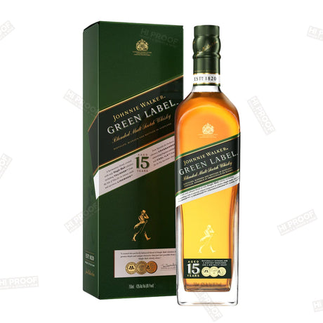 Johnnie Walker Green Label 15 Years Scotch 750ml - Hi Proof - JOHNNIE WALKER