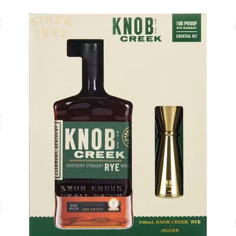 Knob Creek Rye 100 Proof Jigger Gift Set 750ml - Hi Proof - Knob Creek