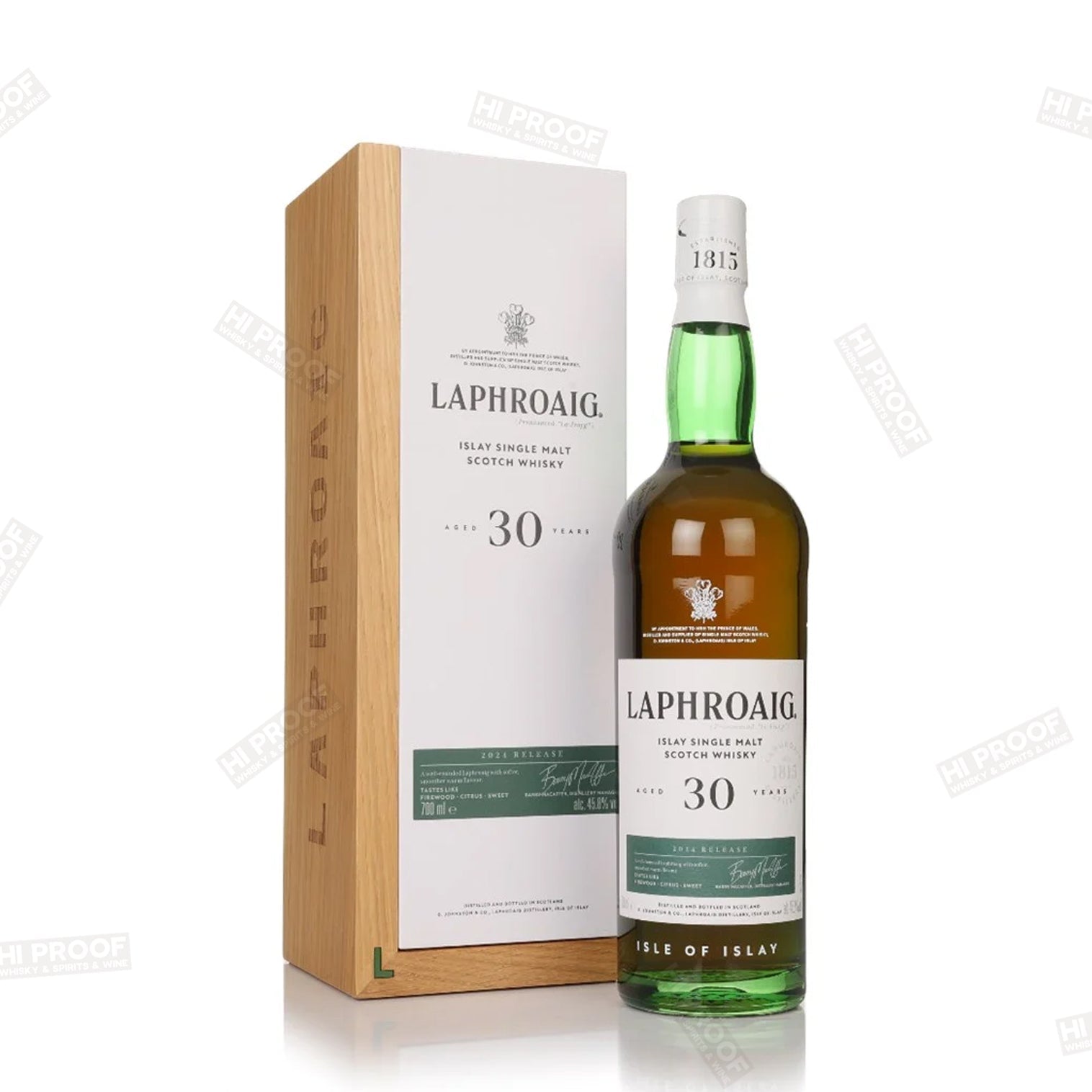 Laphroaig 30 Year Old Scotch 2024 - Premium Islay – Hi Proof