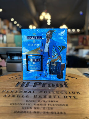 Martell Blue Swift VSOP Cognac W. Rock Glass 750ml Gift Pack - Hi Proof - Martell