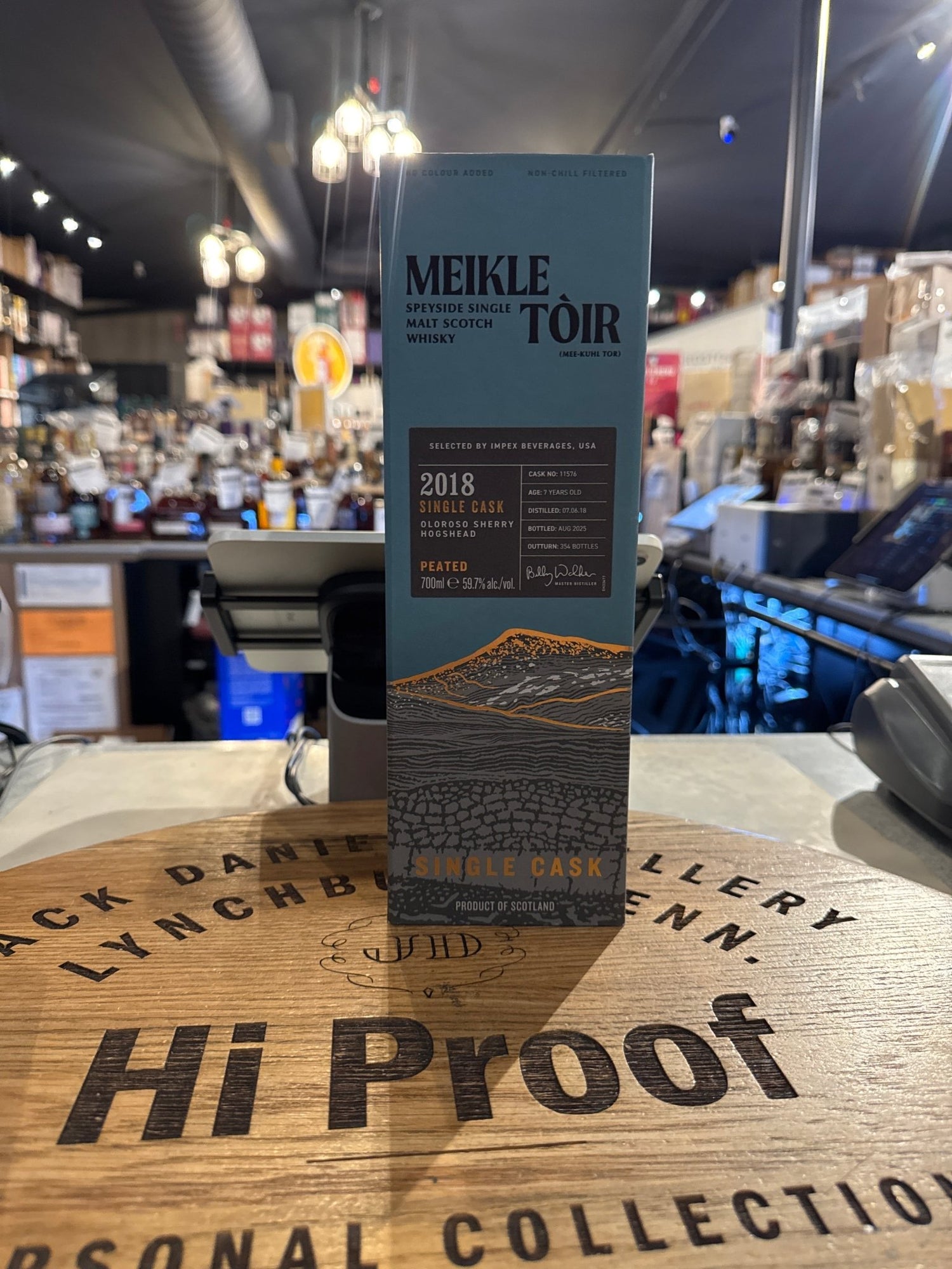 Meikle Toir Single Cask 11576 2018 Vintage 7 Years Oloroso Sherry Hogshead (59.7% ABV, 700 mL) - Hi Proof - Meikle Toir