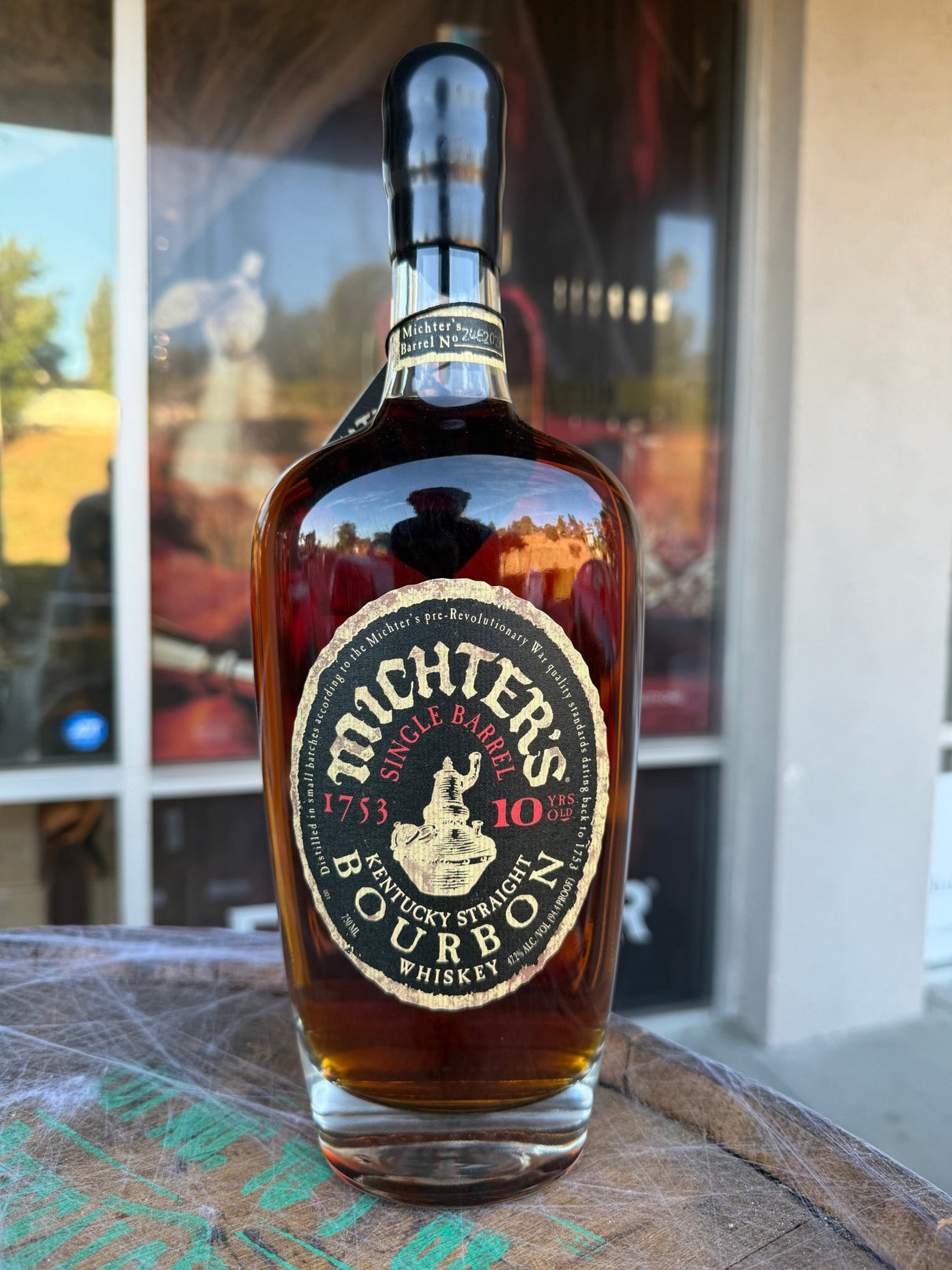 Michters Single Barrel Bourbon Whiskey 10 Year Aged 750ml - Premium Kentucky Straight Bourbon - Hi Proof - Michter’s