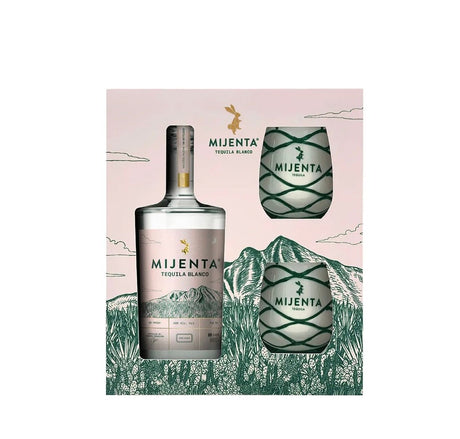Mijenta Tequila Blanco Gift box with 2 glasses 750ml - instore pickup only - Hi Proof - Mijenta