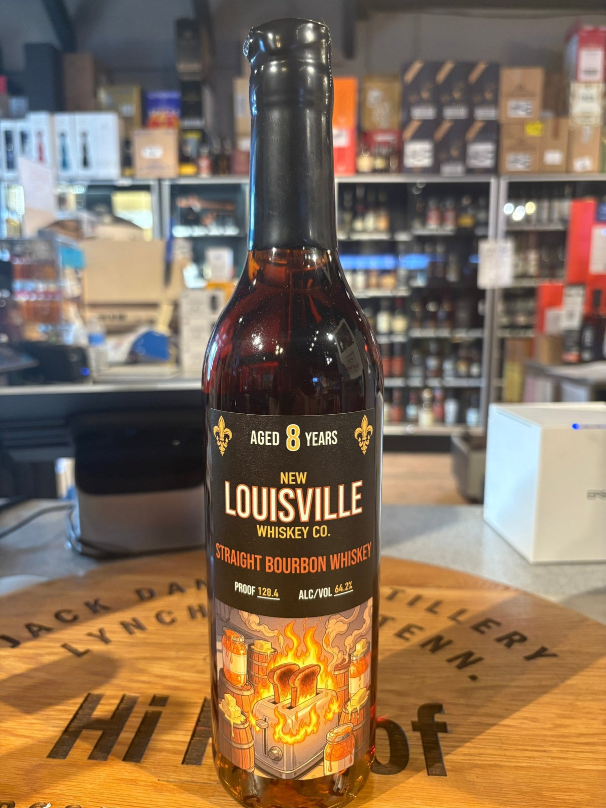 New Louisville 8 Yr Bourbon West coast Toast 128.4 PROOF 750mL - Hi Proof - New Louisville