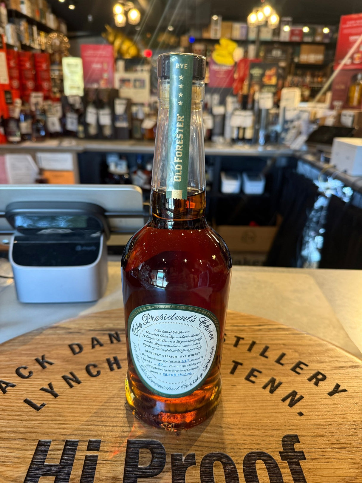 Old Forester Craft President's Choice Rye Tribute Kentucky Straight Rye Whisky 58.95% Alc/ 700mL - Hi Proof - Old Forester