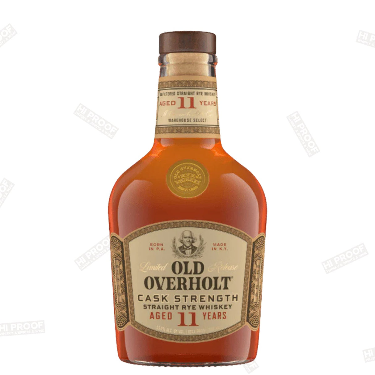 Old Overholt 11 Year Cask Strength Rye Whiskey 750ml 107.4 proof - Hi Proof - OLD OVERHOLT