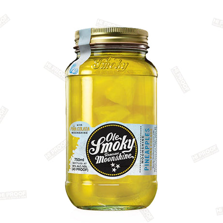 OLE SMOKY MOONSHINE PINEAPPLES WITH PINA COLADA 750ML - Hi Proof - OLE SMOKY MOONSHINE