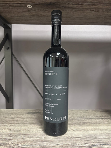 Penelope Bourbon Project X Cognac Maple Brûlée Toasted Rye 750ml - Hi Proof - Penelope