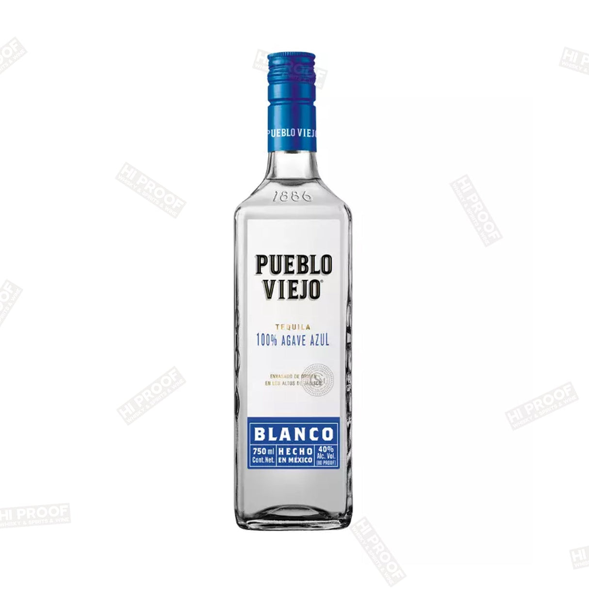 Pueblo Viejo Blanco Tequila 750ml - Hi Proof - Pueblo Viejo