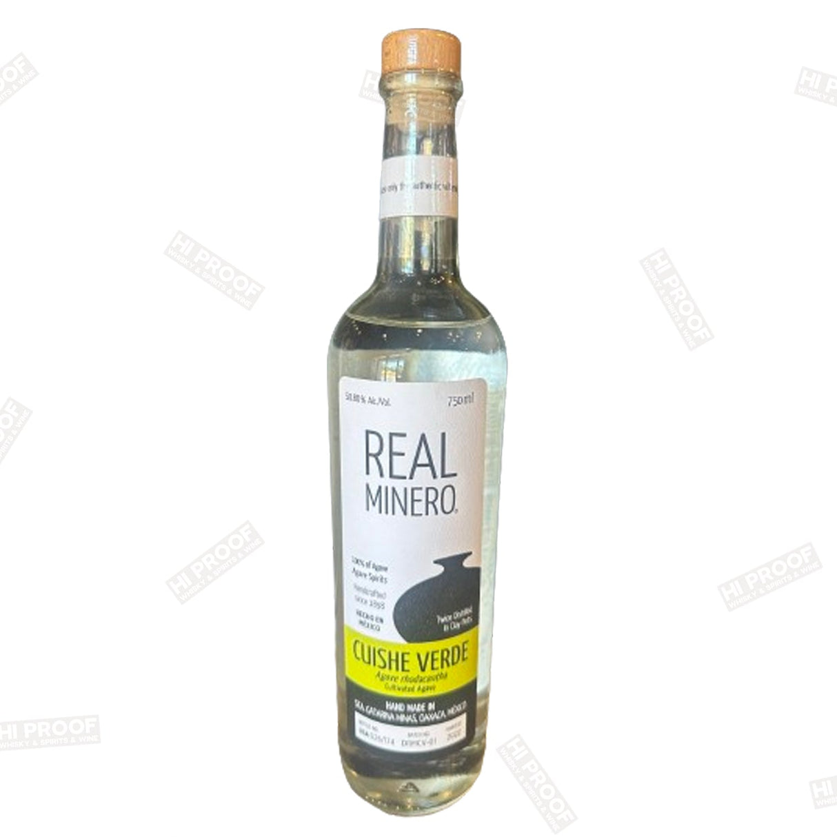 Real minero cuishe verde (A Rhondacantha) Artesanal 750ml - Hi Proof - Real Minero