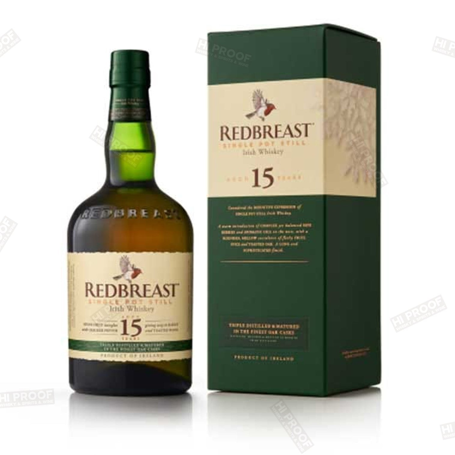 REDBREAST 15年 シングルポットスティルウイスキー Redbreast 15 Year Irish Whiskey - Premium Single Pot – Hi Proof