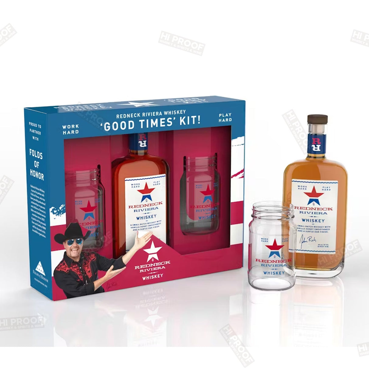 Redneck Riviera Whiskey Gift Pack With 2 Mason Jar Glasses - Hi Proof - Redneck Riviera