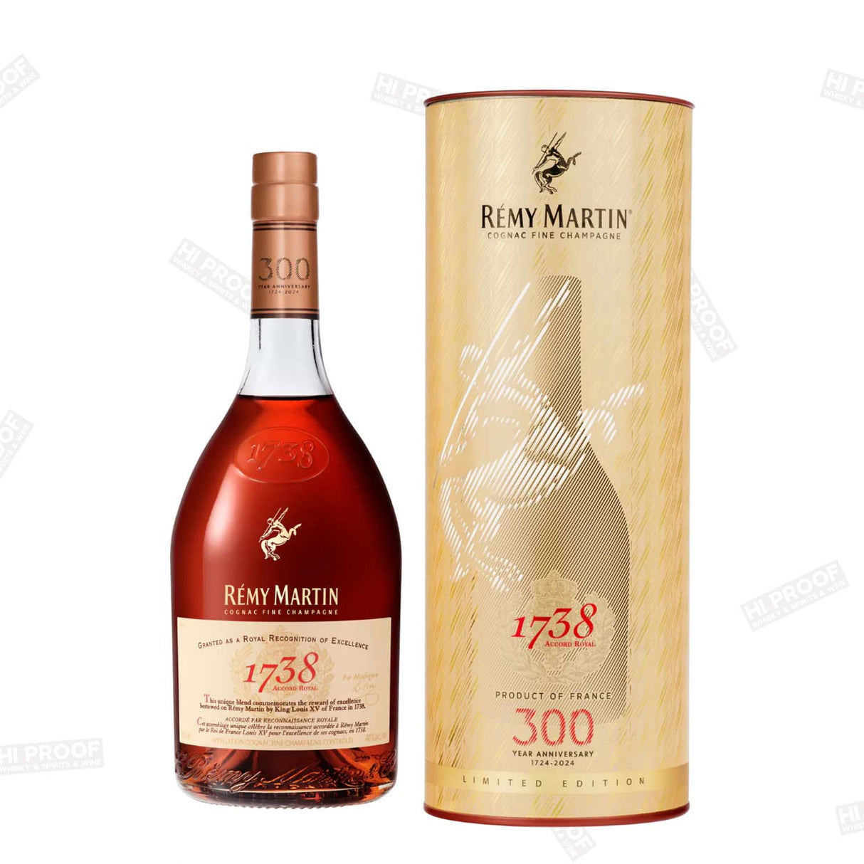 REMY MARTIN 1738 300 YEAR ANNIVERSARY LIMITED EDITION 750 ML - Hi Proof - Remy Martin