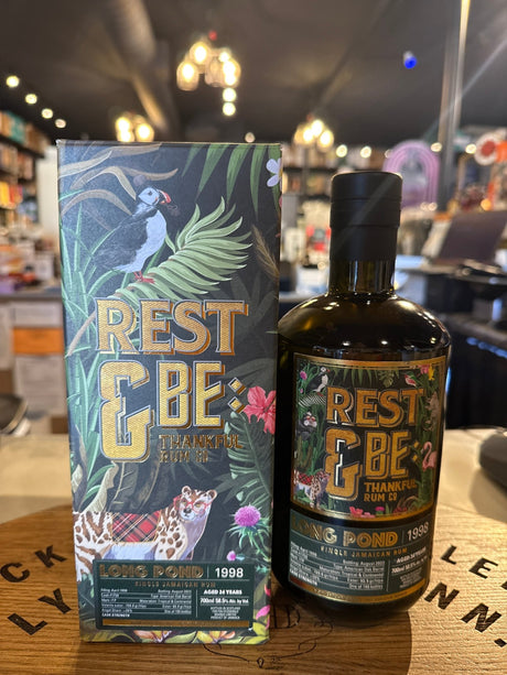 Rest & Be Thankful Long Pond ITP 1998 24 Year Old 58.5% Alc Single Cask 1758 Jamaican Rum 700mL - Hi Proof - Rest & Be