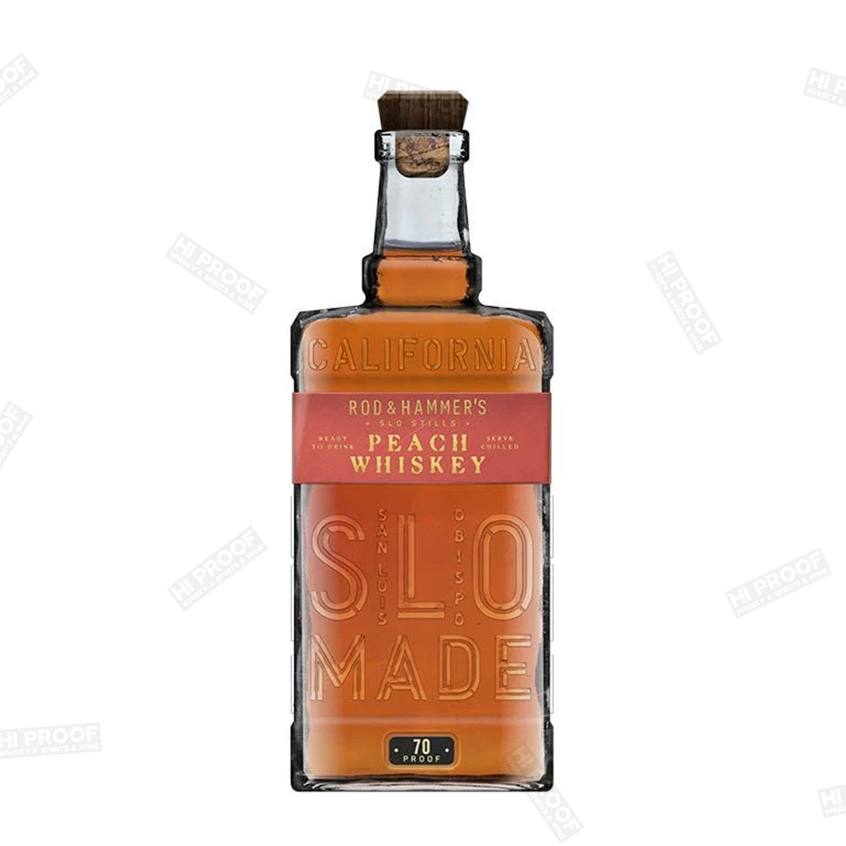 Rod & Hammer's Peach Flavored California Whiskey 70 Proof 750ml - Hi Proof - Rod & Hammer's