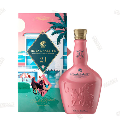 ROYAL SALUTE SCOTCH BLENDED THE MIAMI POLO EDITION 21 year CHIVAS BROTHERS - Hi Proof - Royal Salute