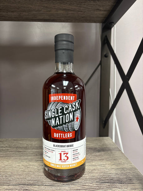 Single Cask Nation Blacksboat Bridge 12 Year Old 2013 Cask 180641 1st Fill American Oak PX Hogshead 700ml - Hi Proof - Single Cask Nation