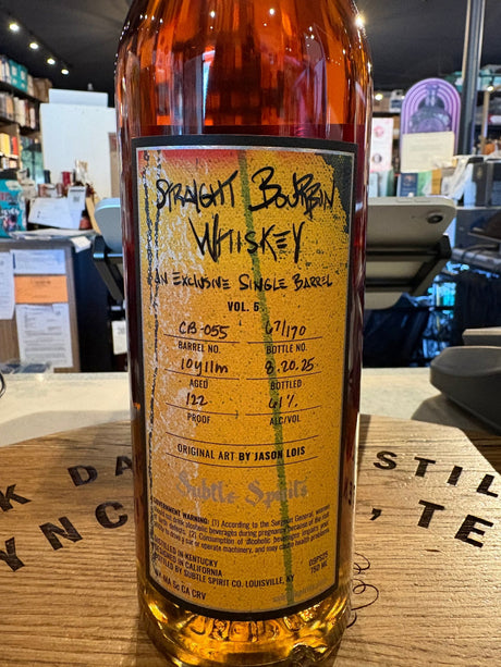 Subtle Spirits Bourbon Single Barrel Vol.5 CB - 055 750ml - Hi Proof - Subtle Spirits