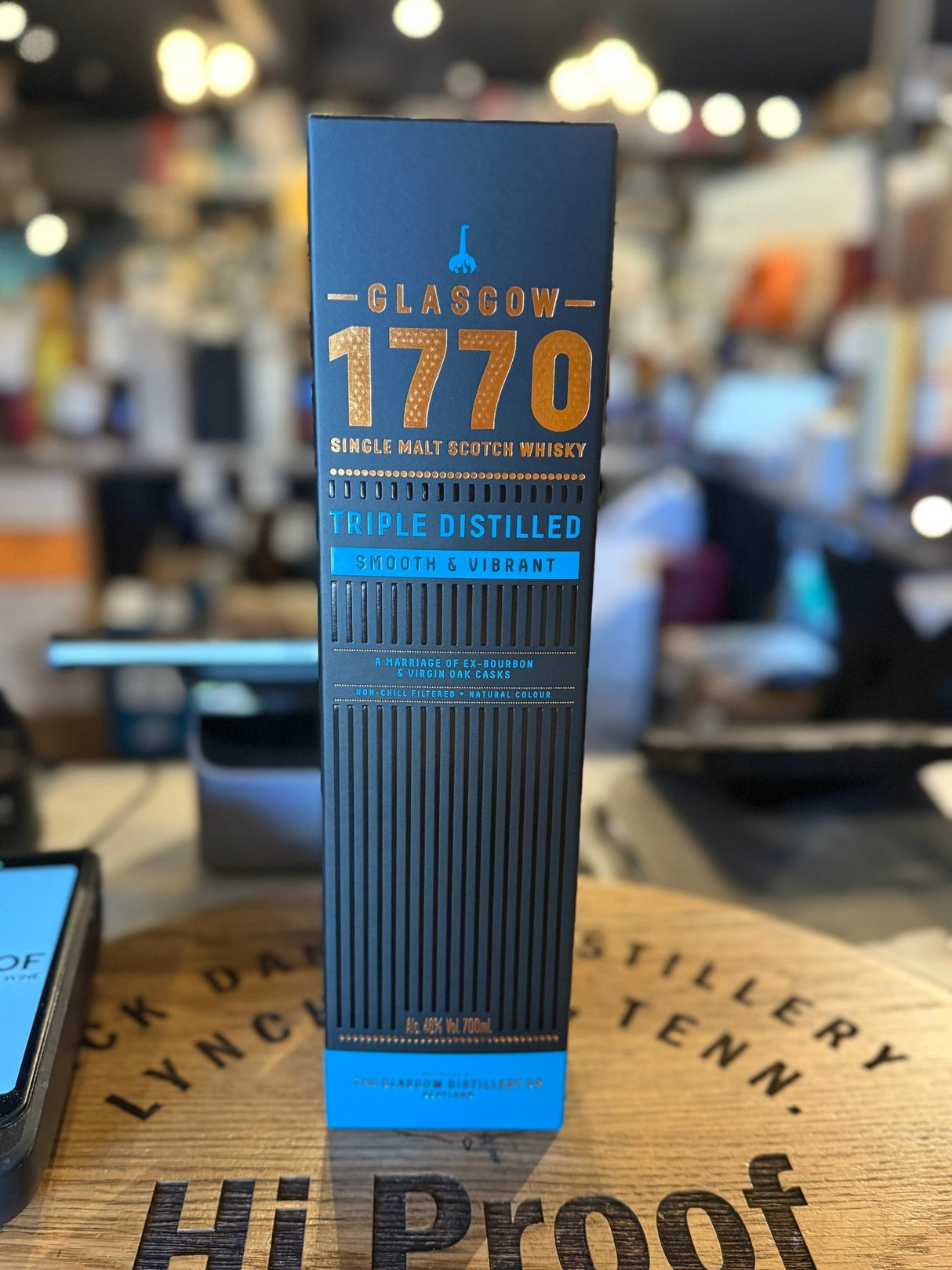 The Glasgow Distillery 1770 Single Malt - Triple Distilled 46% Alc 700mL - Hi Proof - The Glasgow