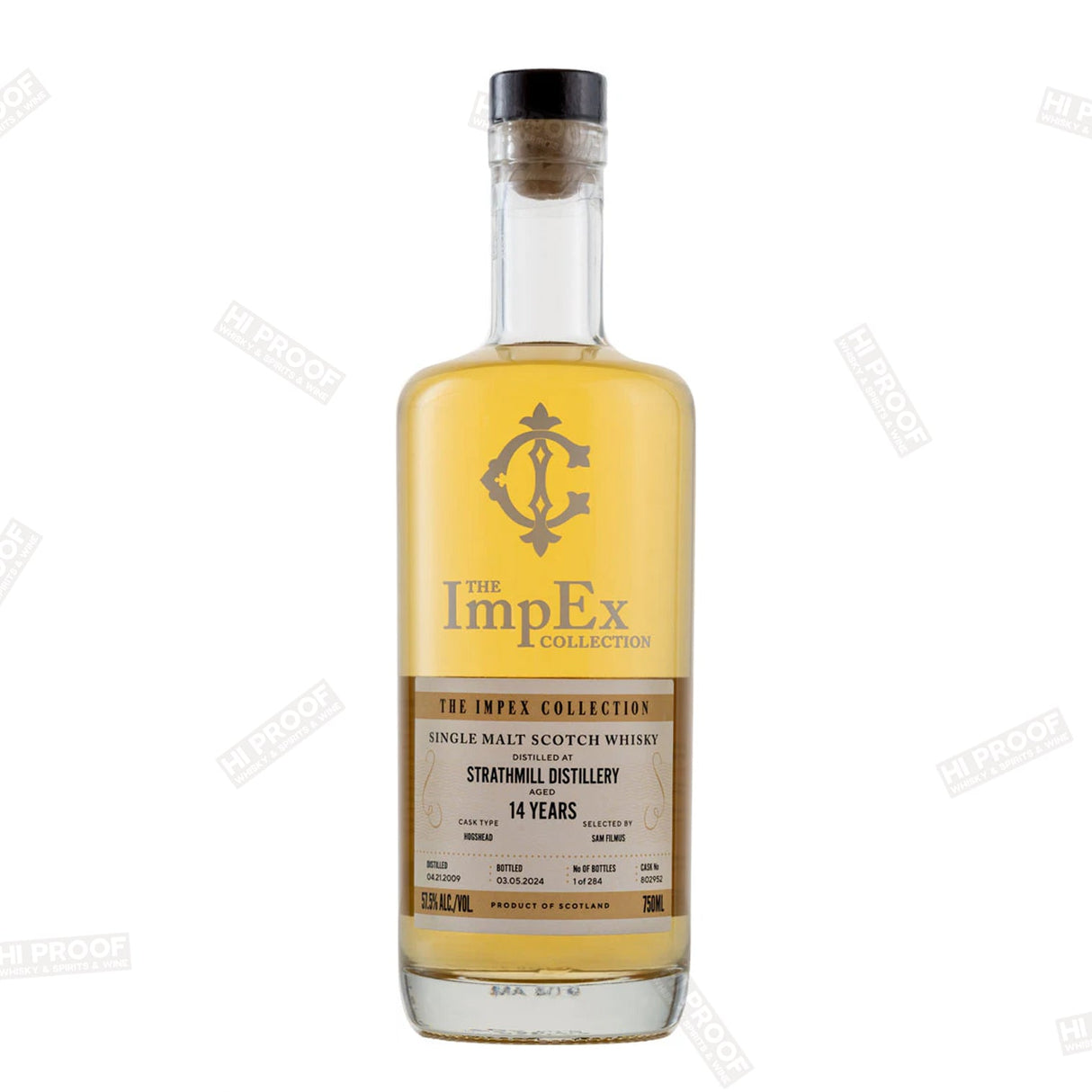 The ImpEx Collection Strathmill Distillery 2009 14 Year Old Single Malt Whisky 750ml - Hi Proof - The ImpEx