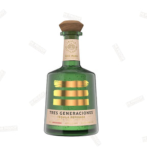 Tres Generaciones Reposado Tequila 750ml - Premium 100% Blue Agave Triple - Distilled Mexican Tequila - Hi Proof - Tres Generaciones