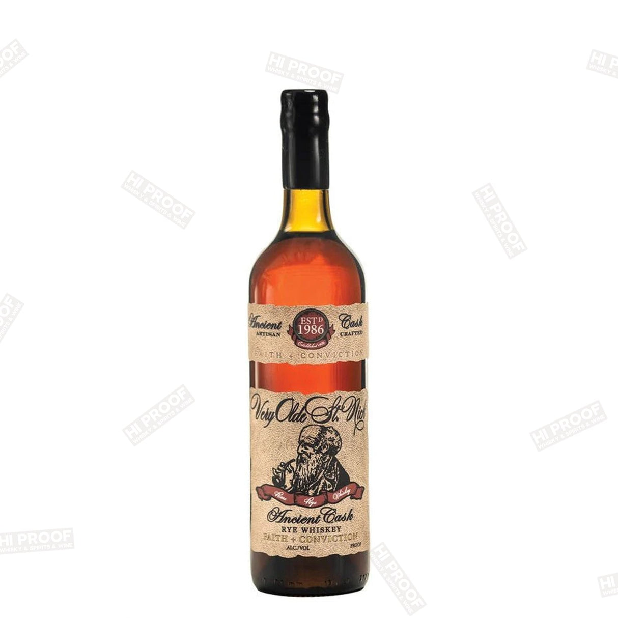 Very Olde St. Nick Faith & Conviction Rye Whiskey 750ml - Hi Proof - Very Olde St