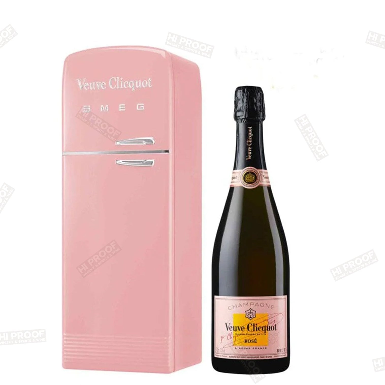 Veuve Clicquot × SMEG シャンパンクーラー ミニ冷蔵庫型 Veuve Clicquot Rosé Smeg Fridge Gift Box – Hi Proof
