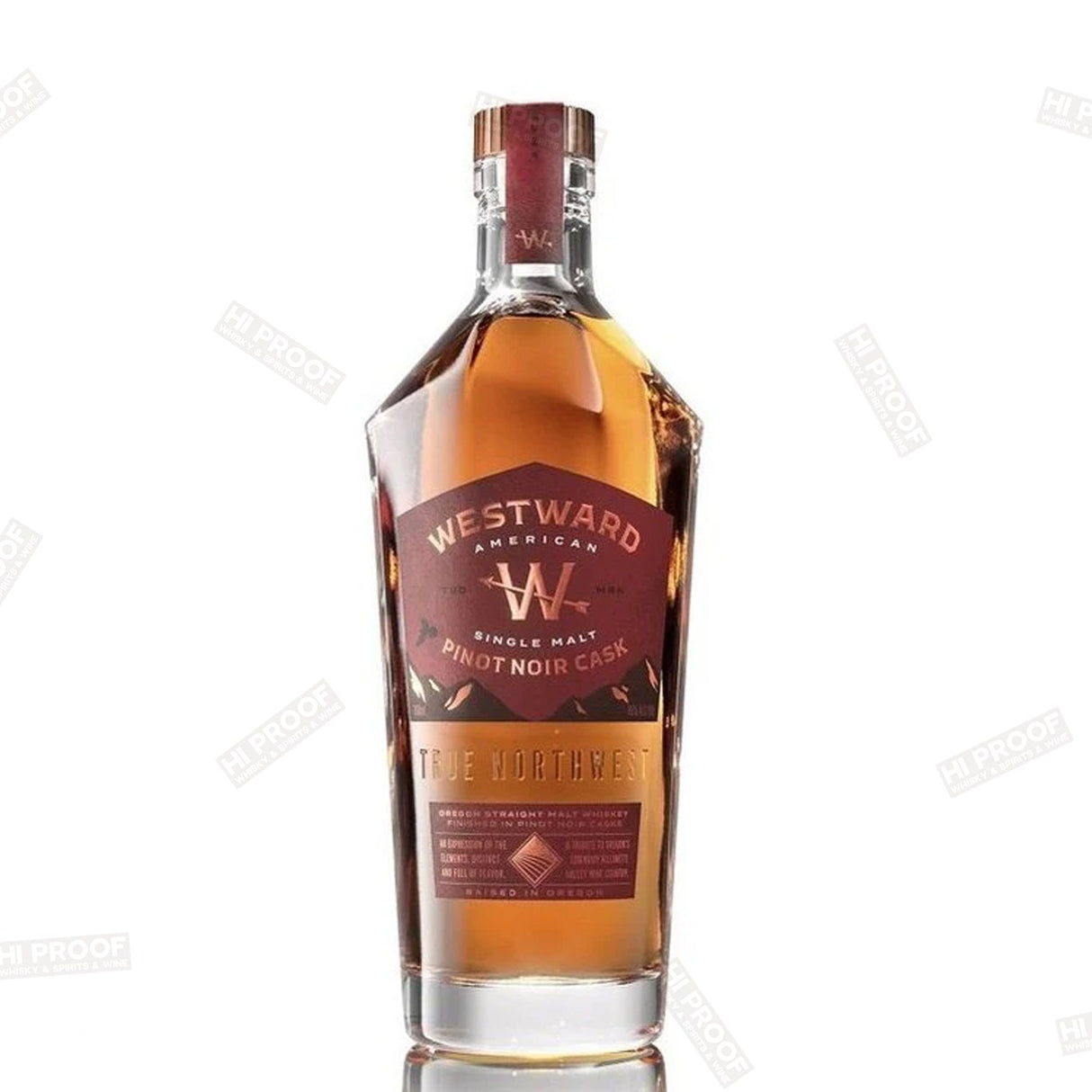 Westward American Pinot Noir Cask Single Malt Whiskey 750ml - Hi Proof - Westward