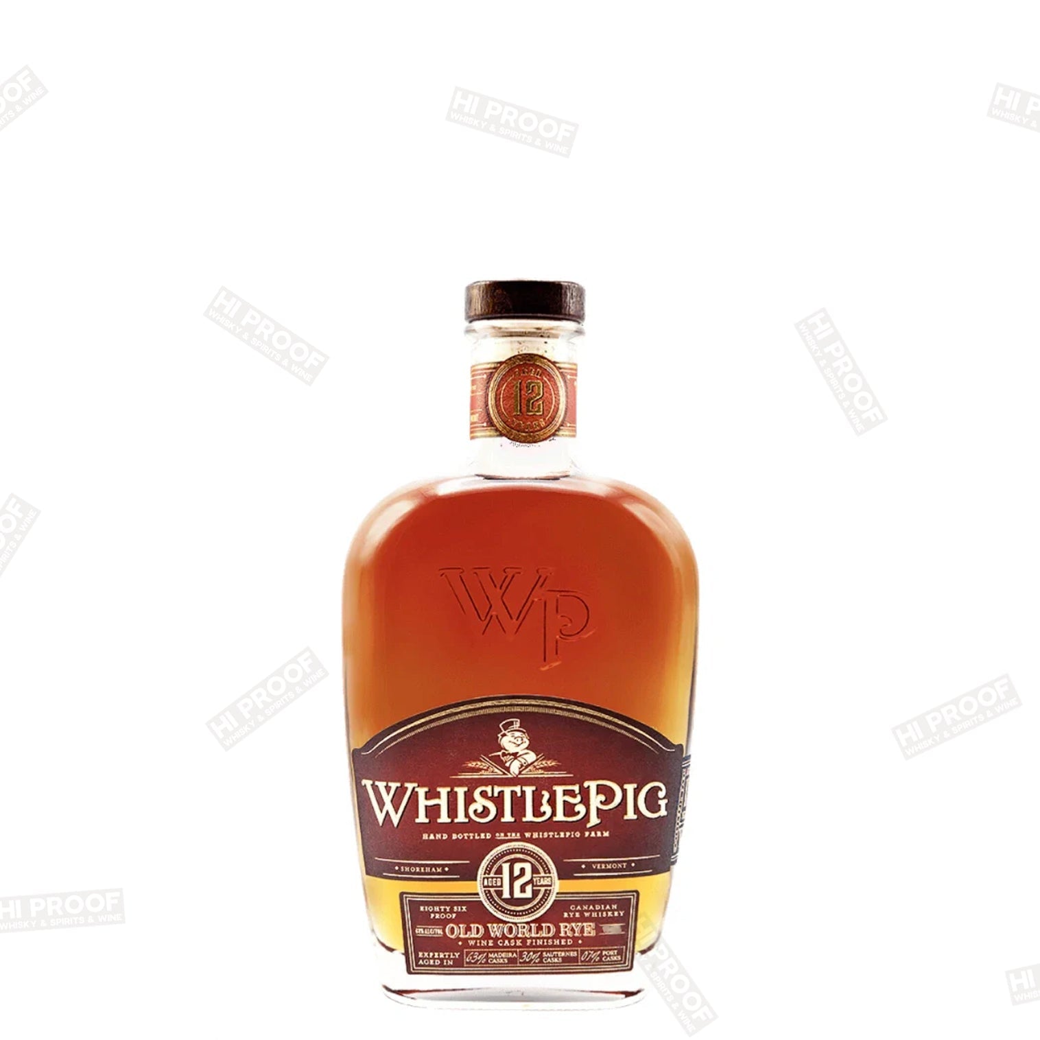 WhistlePig 12 Year Old World Rye 375mL - Wine Cask – Hi Proof