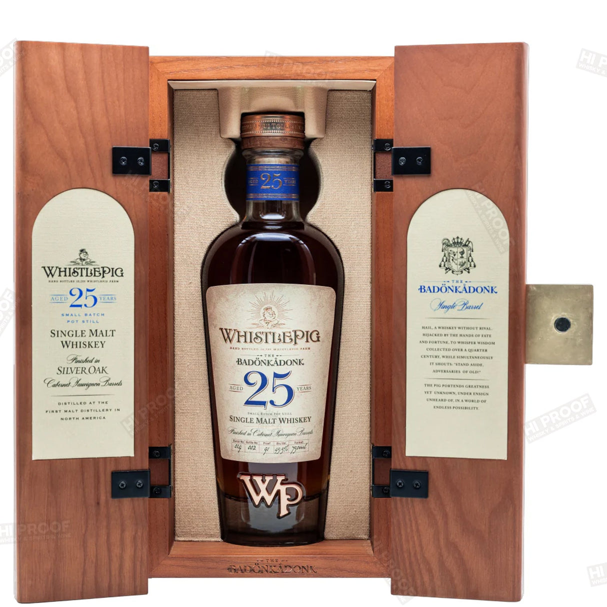 WHISTLEPIG 25 YEAR BADONKADONK SILVER OAK SINGLE MALT WHISKEY - Hi Proof - WhistlePig