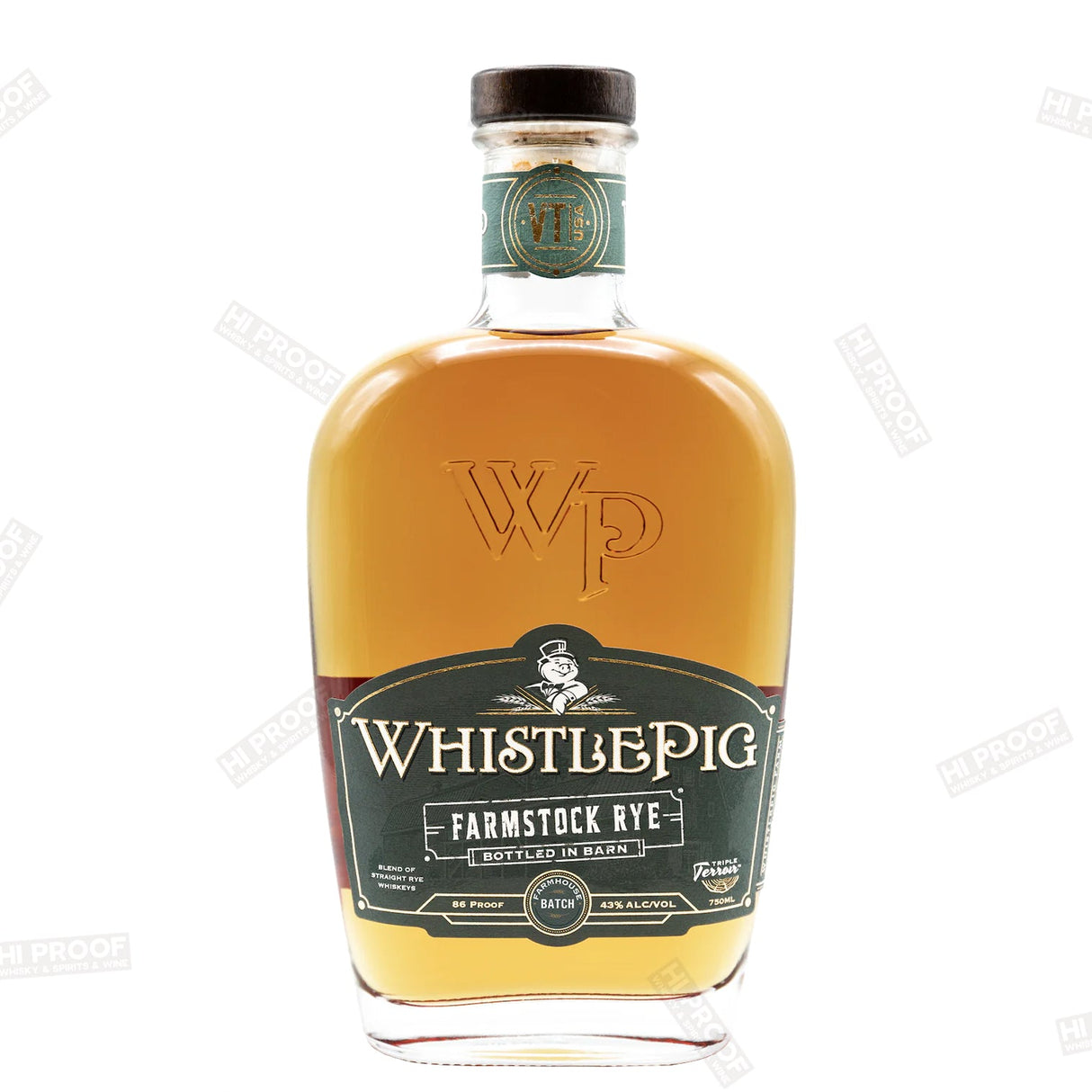 WHISTLEPIG FARMSTOCK RYE WHISKEY BOTTLED IN BARN VERMONT 750ML - Hi Proof - WhistlePig