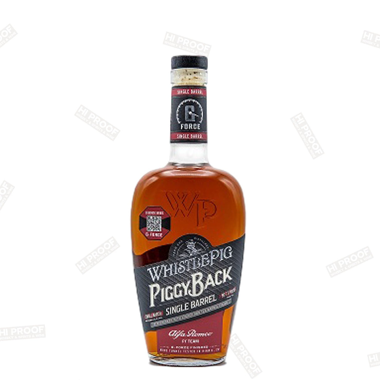 WhistlePig Piggy Back Single Barrel Alfa Romeo F1 Team Rye Whiskey 750ml - Hi Proof - WhistlePig