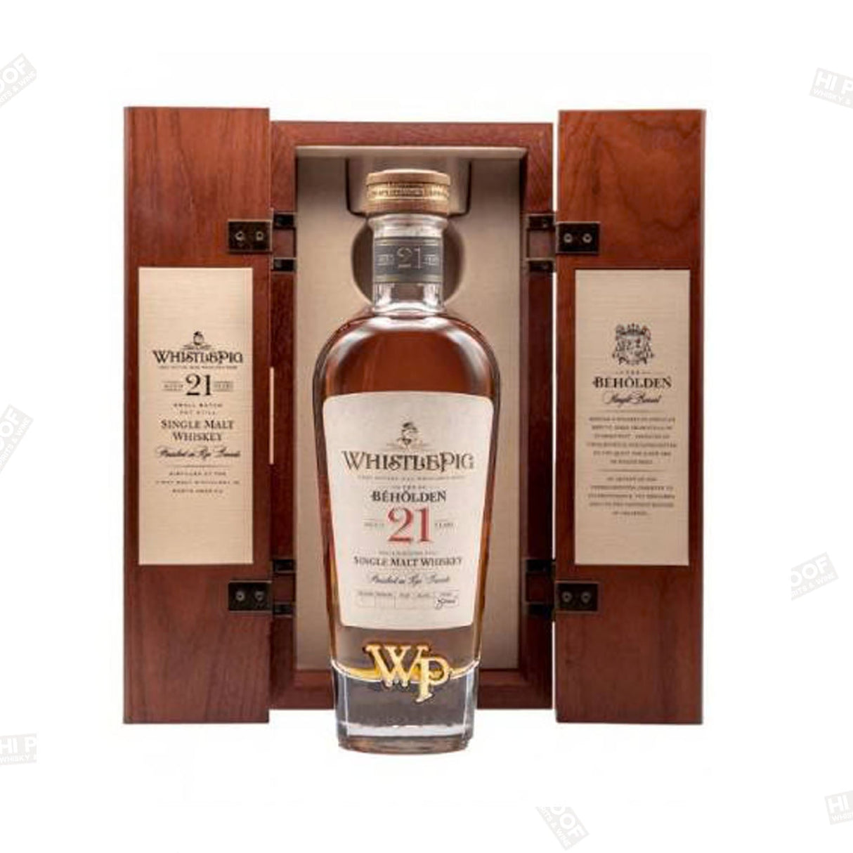 WhistlePig The Beholden 21 Year Single Malt Whiskey 750ml - Hi Proof - WhistlePig