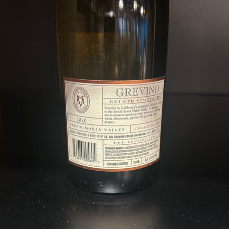 2020 Grevino Chardonnay Santa Maria Valley 750Ml - Hi Proof - Grevino