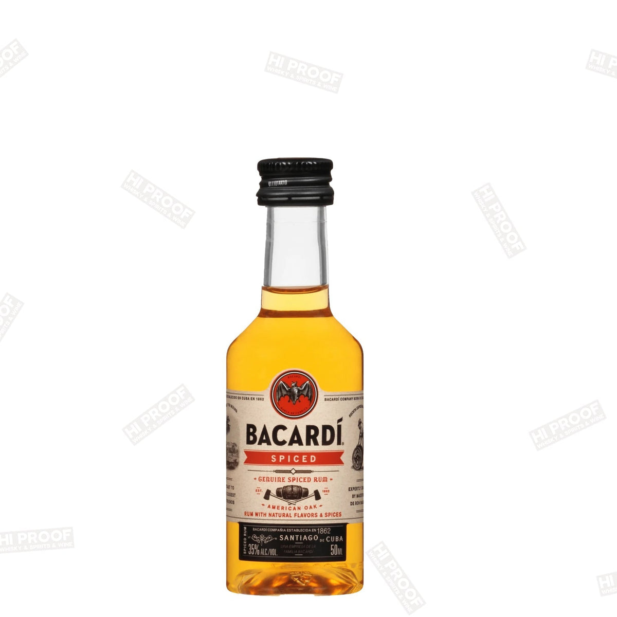 Bacardi Spiced Rum 50ml - Premium Mini Bottle – Hi Proof
