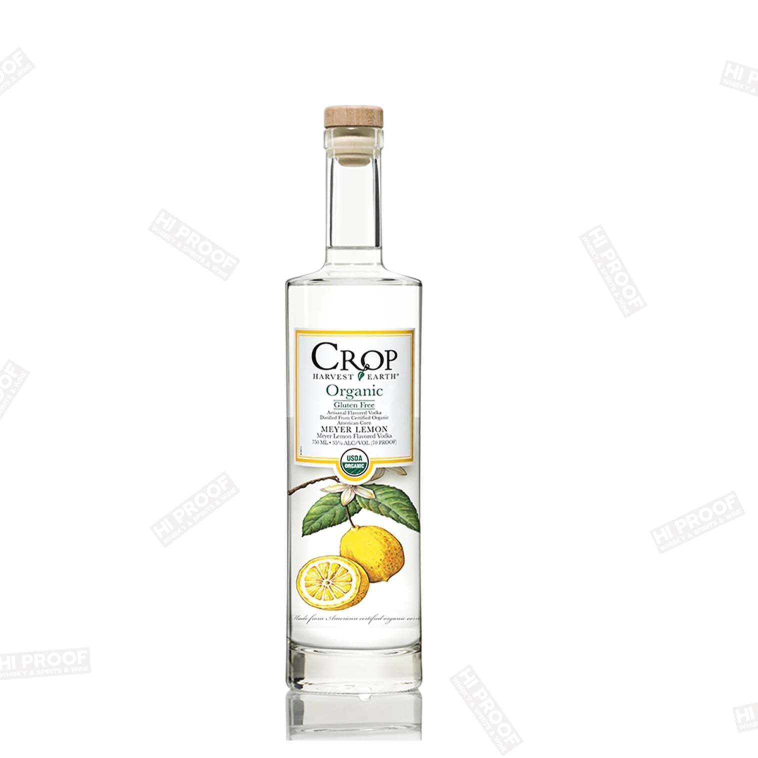 Crop Organic Meyer Lemon Vodka 750ml - Premium Citrus – Hi Proof