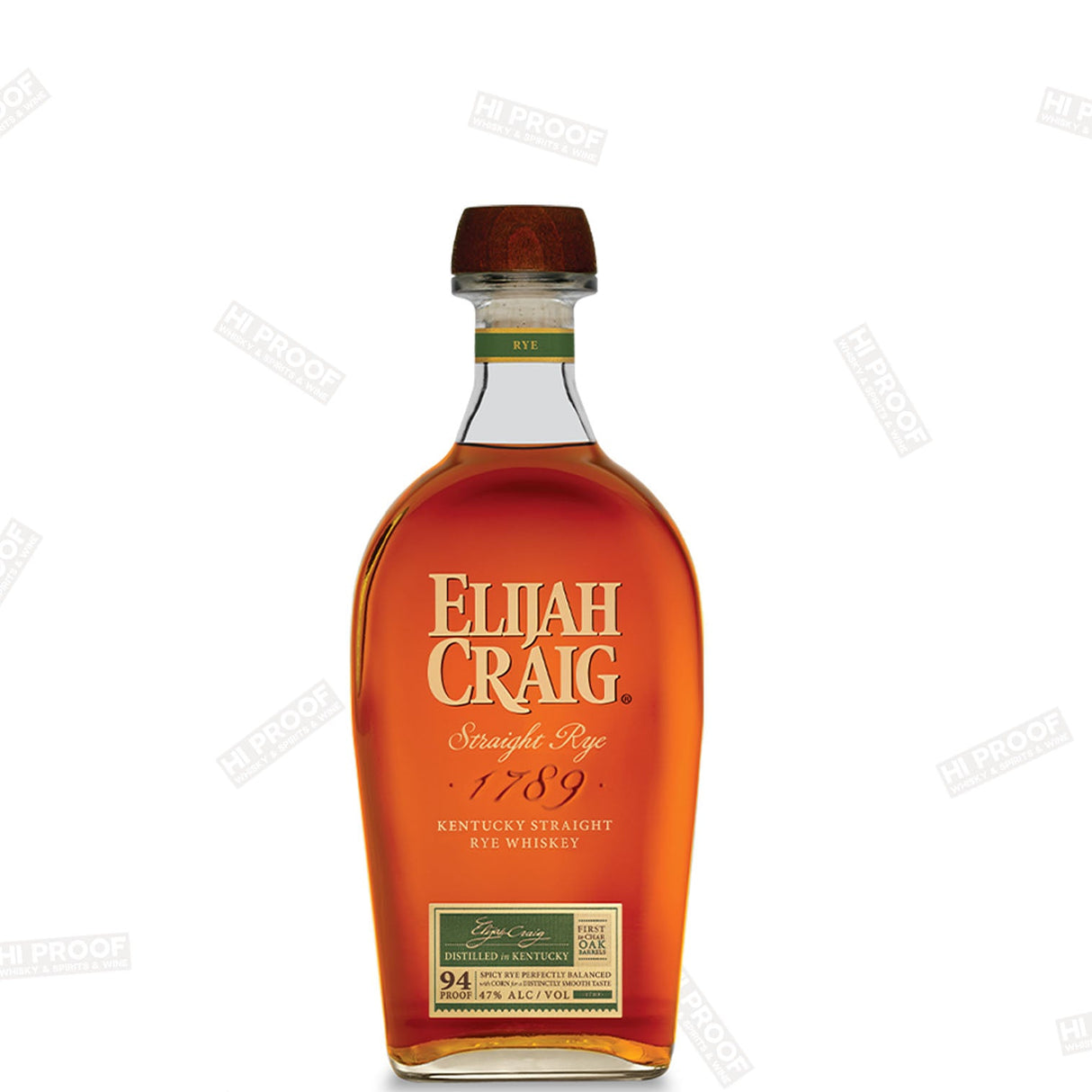 ELIJAH CRAIG STRAIGHT RYE 750ml - Hi Proof - Elijah craig