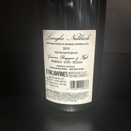 GIACOMO BORGOGNO NEBBIOLO LANGHE 2019 - Hi Proof - Langhe