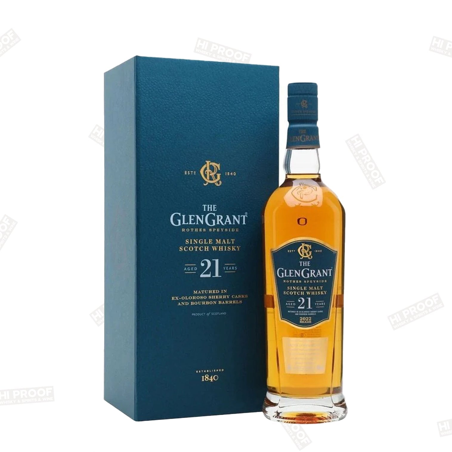 Glen Grant 21 Year Single Malt Scotch Whisky – Hi Proof