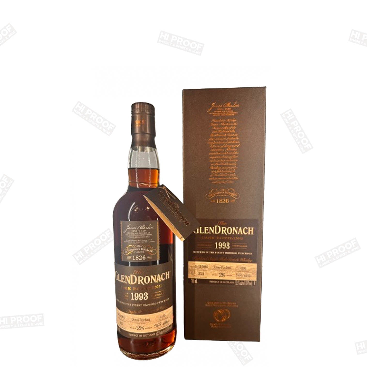 GlenDronach 1993 28yr Cask #4195 - 105 Proof – Hi Proof
