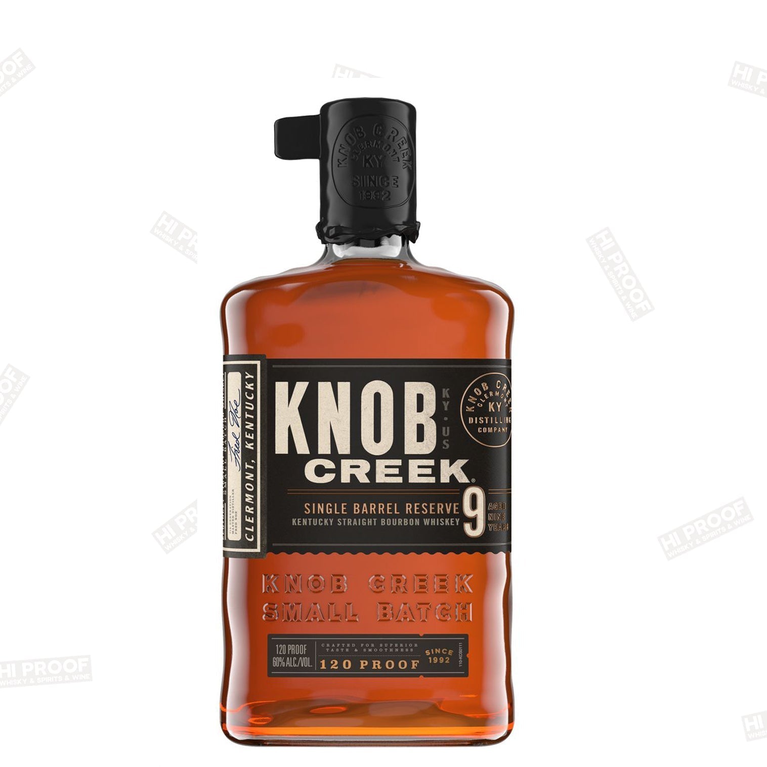 【終売品】ノブクリークSINGLE BARREL RESERVE 9年750ml Knob Creek Single Barrel 9 Year 120 Proof – Hi Proof