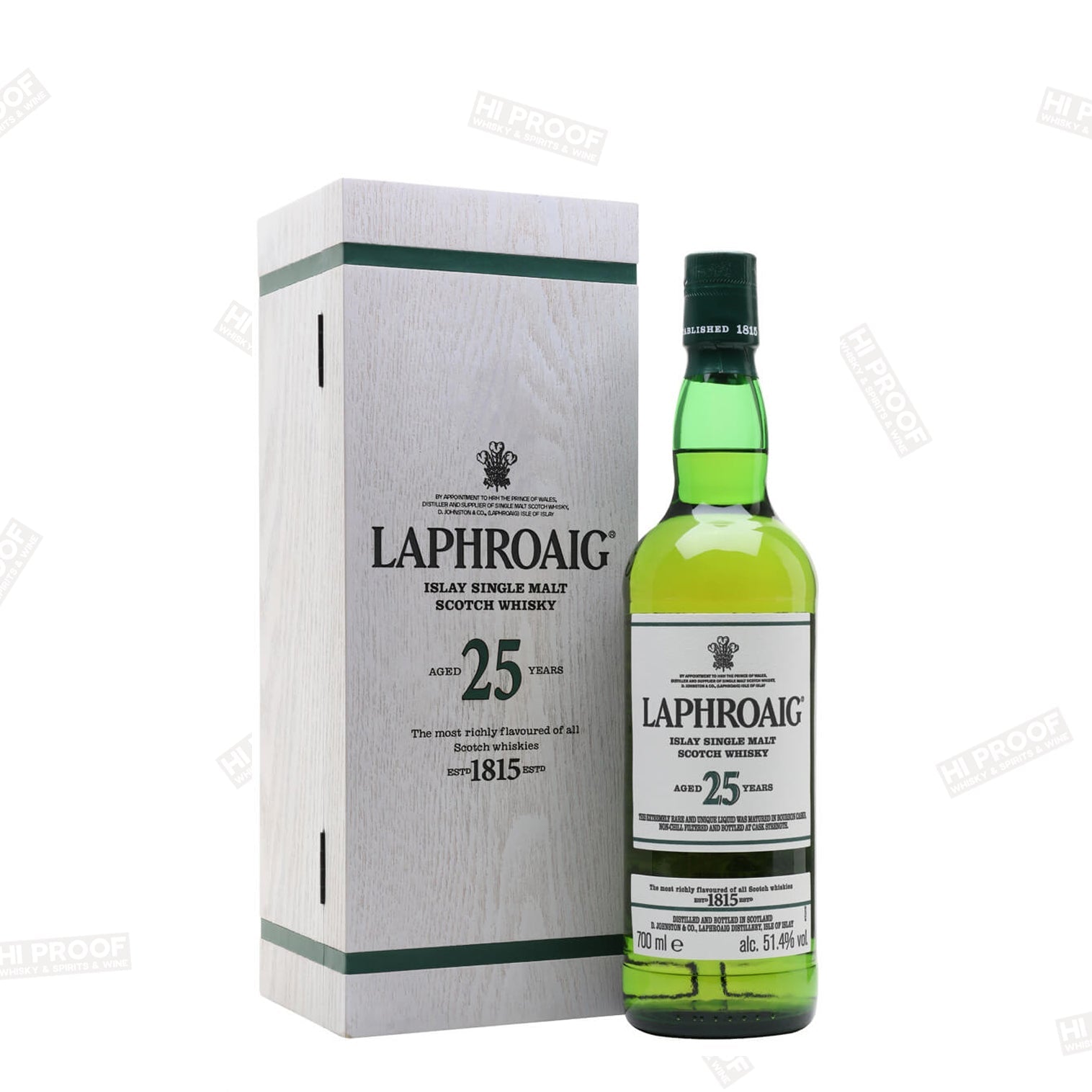 Laphroaig 25 Year Old Single Malt Scotch - Cask Strength – Hi Proof
