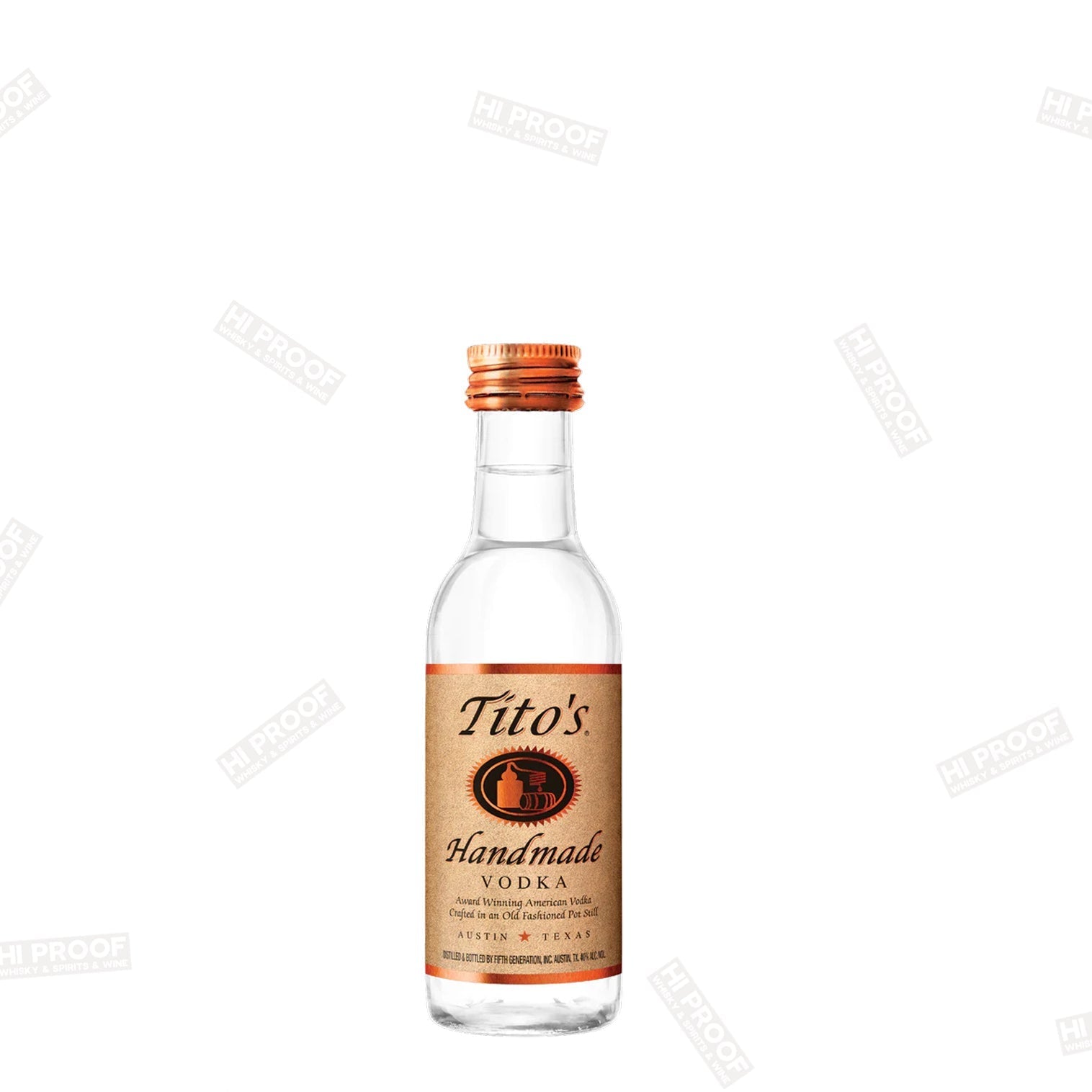 Tito's Handmade Vodka 50ml - Premium Mini Bottle – Hi Proof